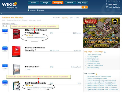 Wikio Shopping Product Search Results